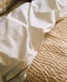 Linge de lit : housse de couette en percale de coton blanc
