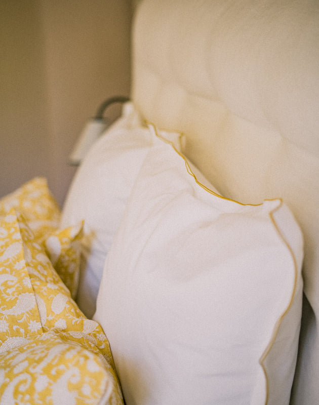 2 taies d'oreiller blanches en percale de coton biologique Bora