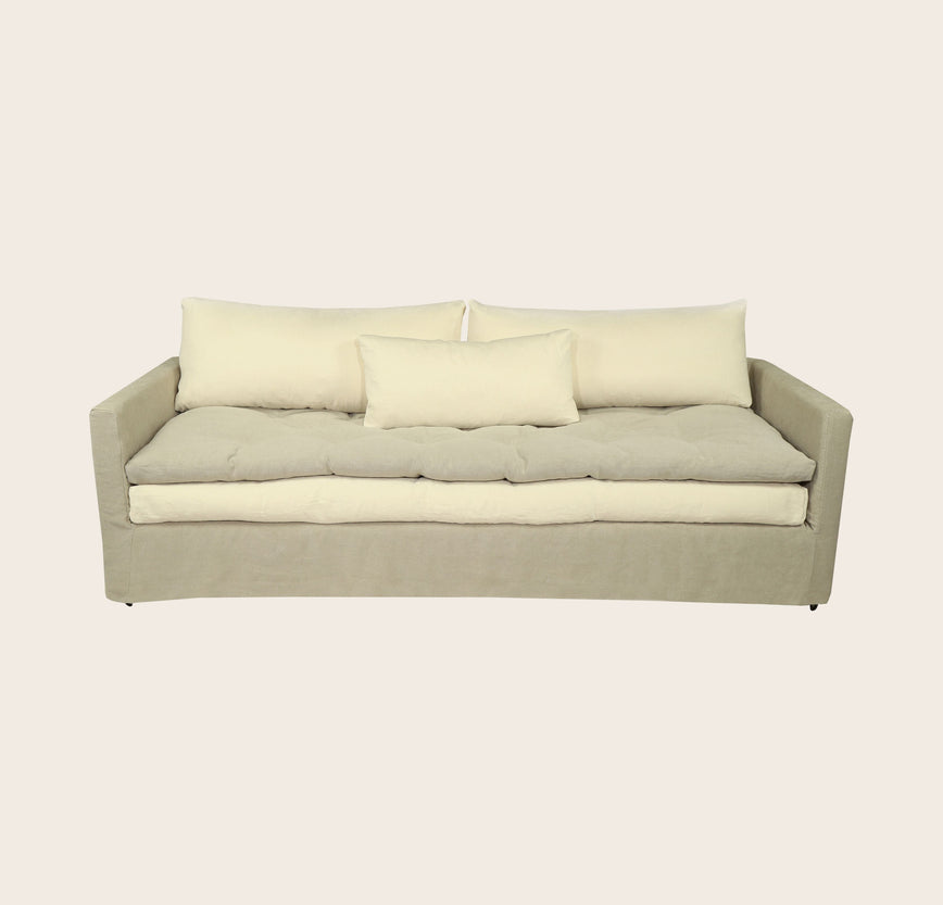 Canapé Adar à double matelas dehoussable et personnalisable