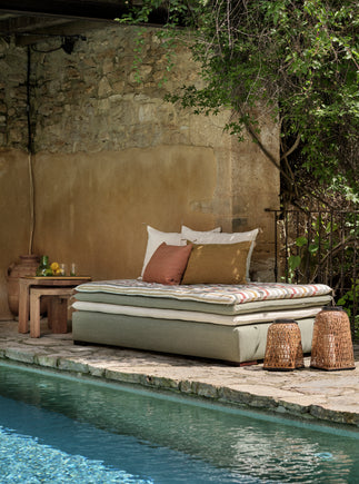 Divan Princesse d'exterieur avec son assise Kormo et ses 3 matelas inclus