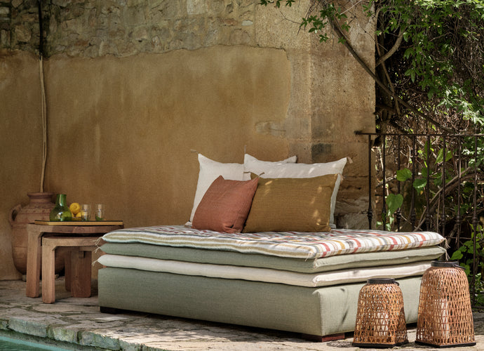 Divan Princesse d'exterieur avec son assise Kormo et ses 3 matelas inclus