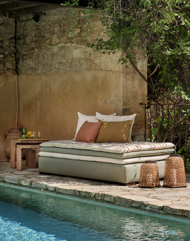 Divan Princesse d'exterieur avec son assise Kormo et ses 3 matelas inclus