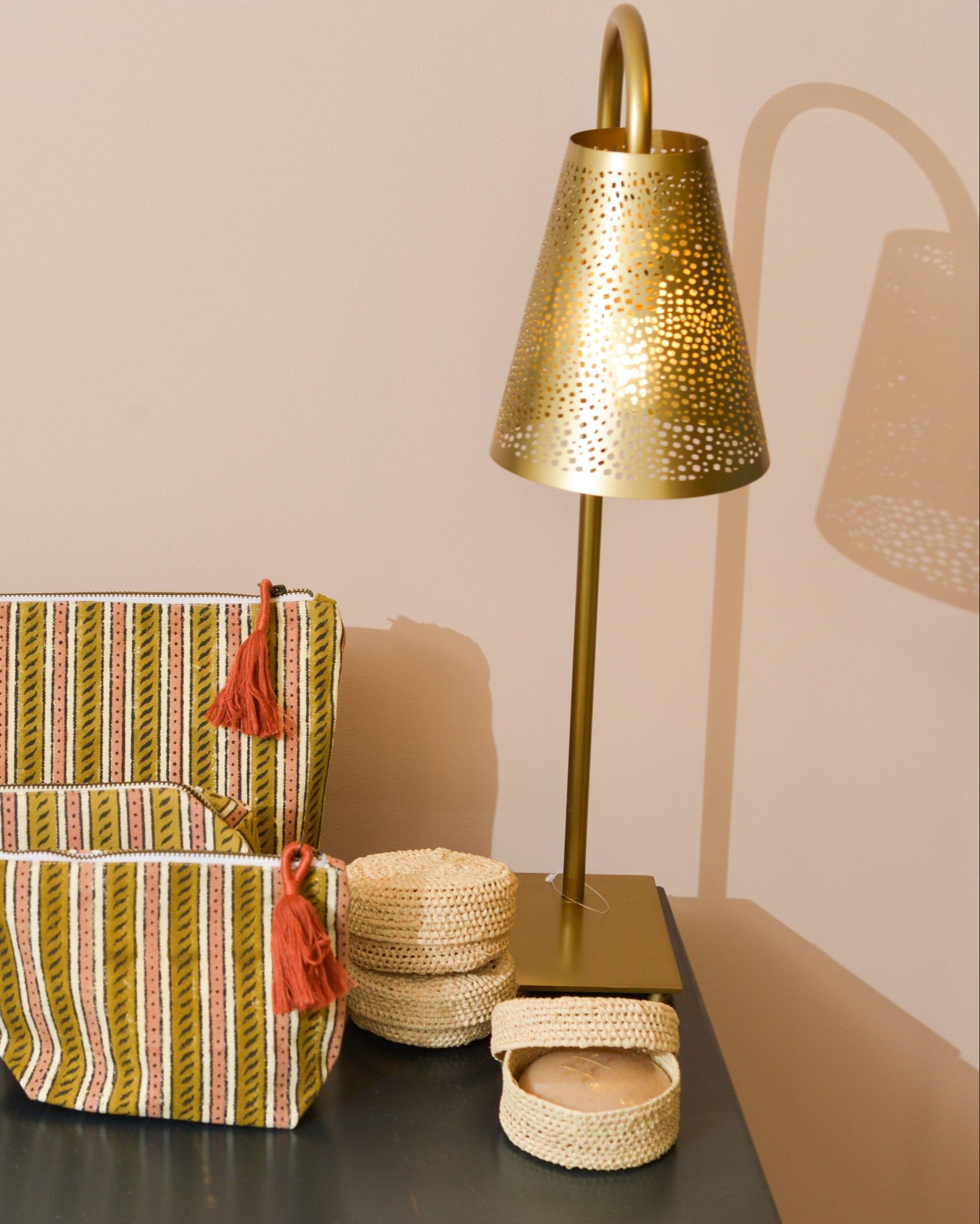 Lampe à poser élégante fabriquée à la main bronze Ella 