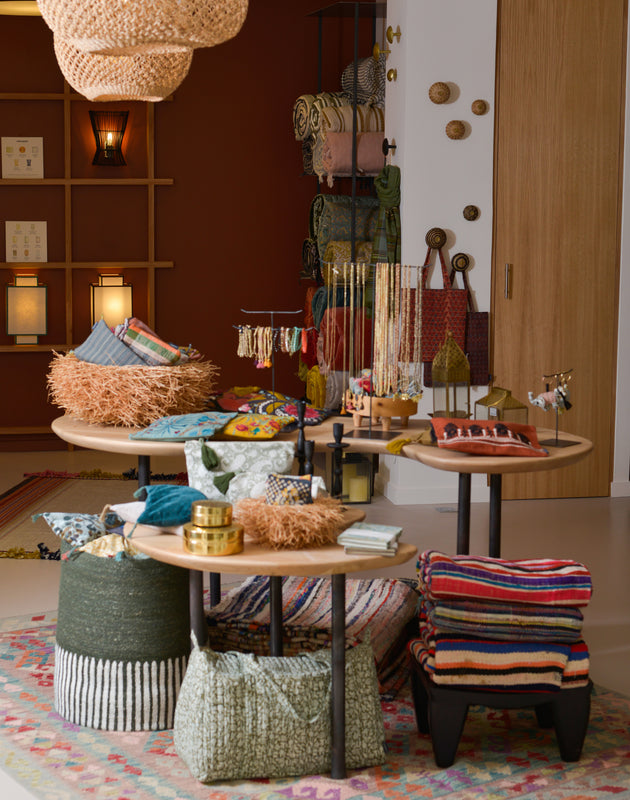 Grand tapis en laine coloré Saara 