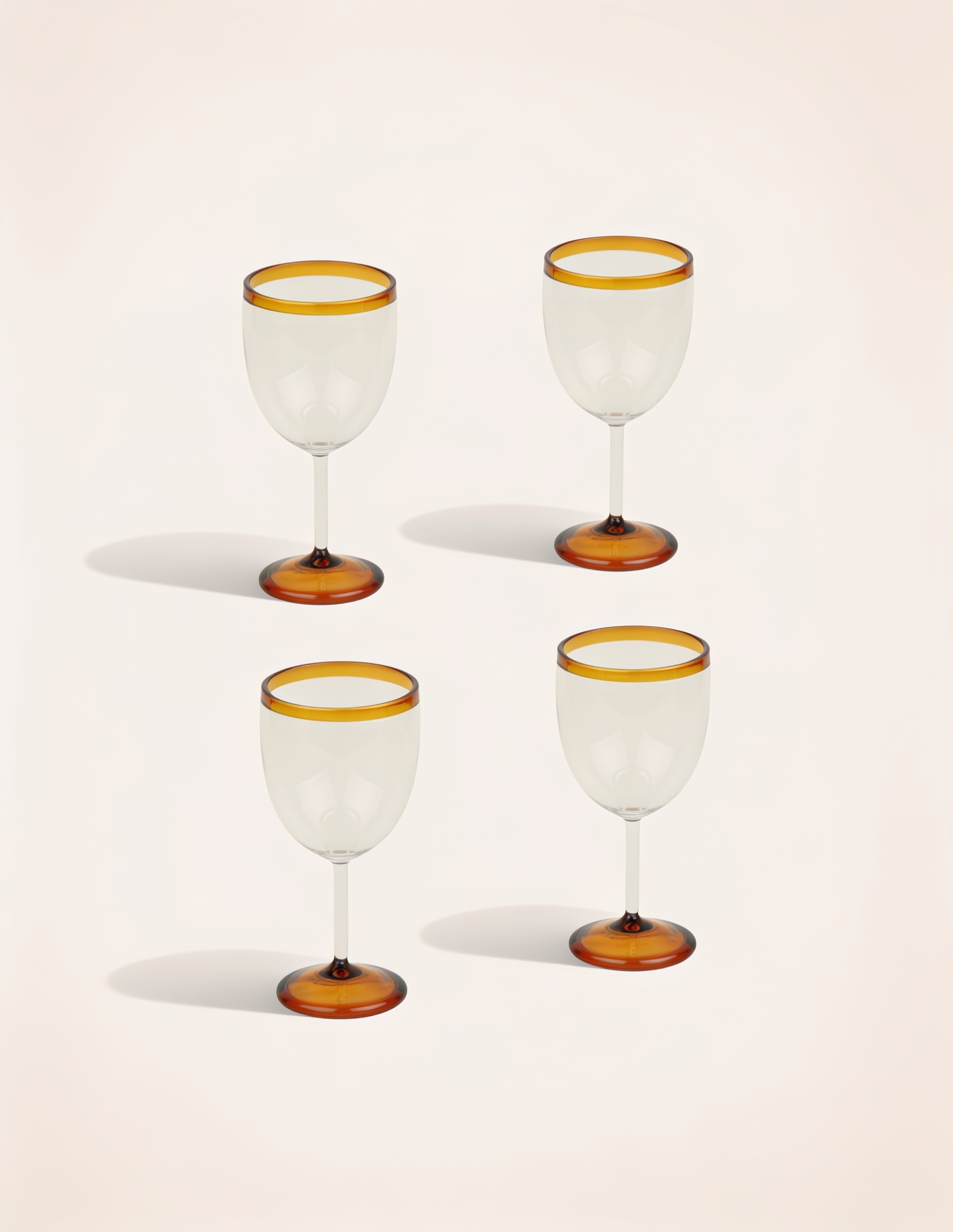 Lot de 4 verres à pied Ina