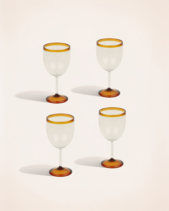 Lot de 4 verres à pied Ina