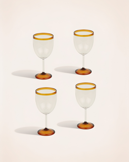 Lot de 4 verres à pied Ina