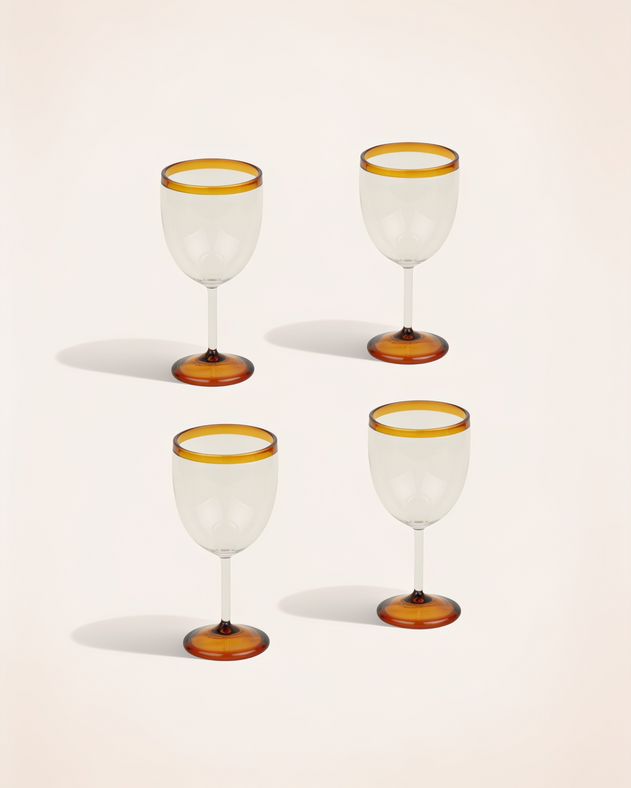 Lot de 4 verres à pied Ina