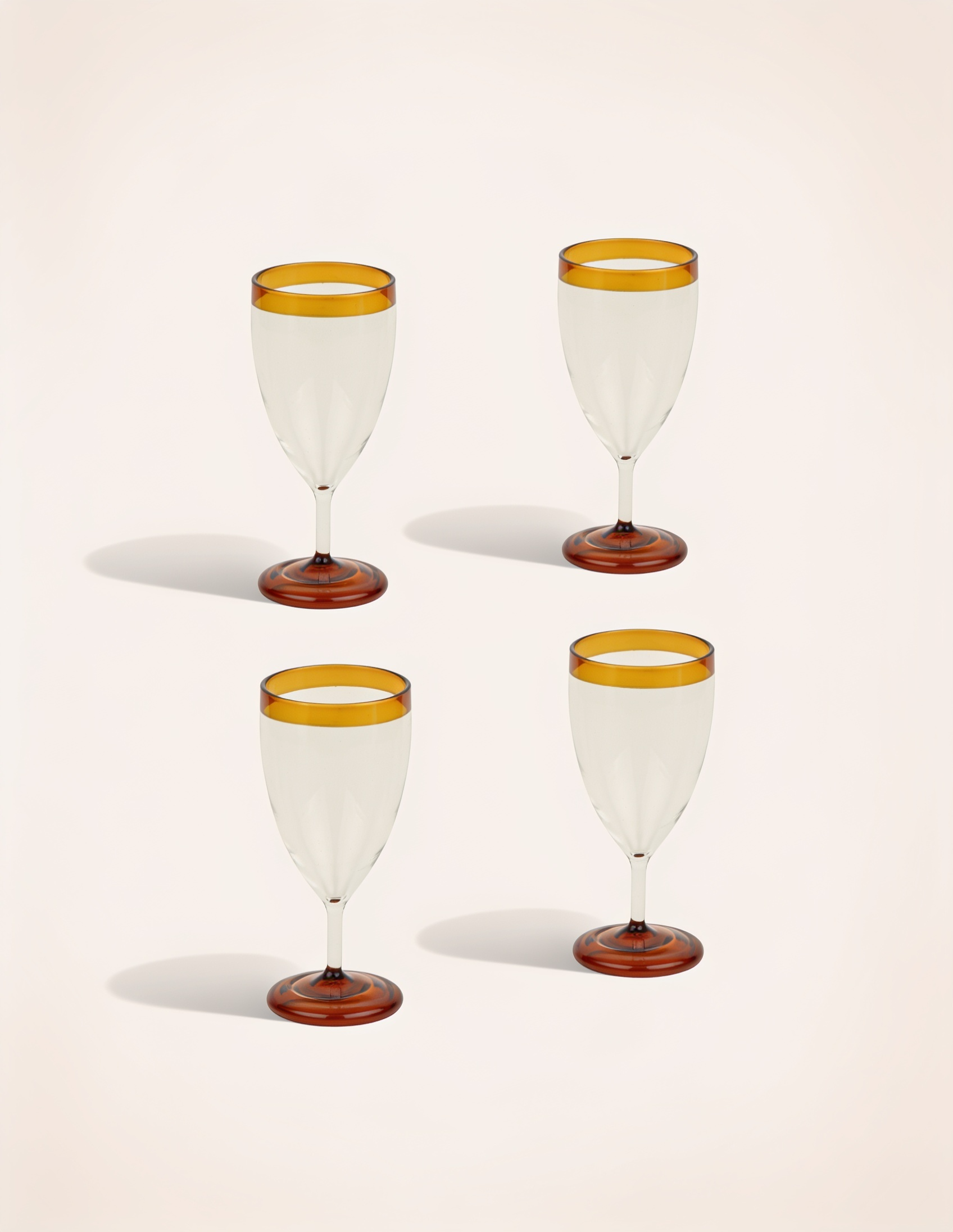 Lot de 4 verres à pied Ina