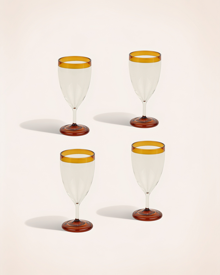 Lot de 4 verres à pied Ina