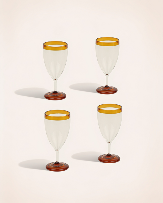 Lot de 4 verres à pied Ina
