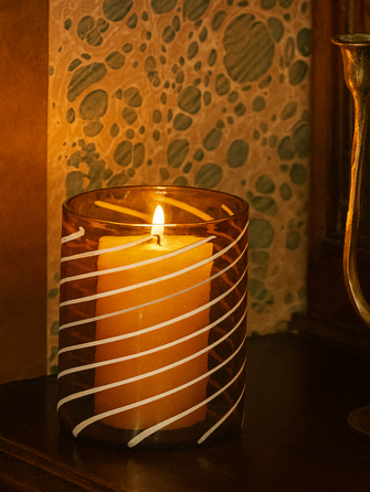 Photophore Safran à rayures