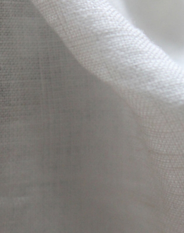 Détail du tissu Epoca blanc en toile de lin