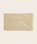 Plaid Herringo en coton à chevrons couleur jaune Modore fabriqué à la main