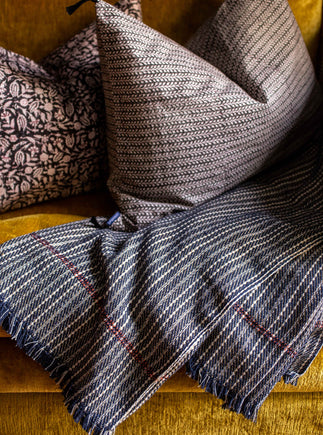 Plaid pour canapé à chevrons en coton Herringo