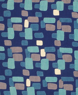 Tissu bleu à motif les petits papiers